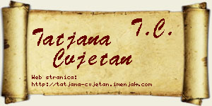 Tatjana Cvjetan vizit kartica